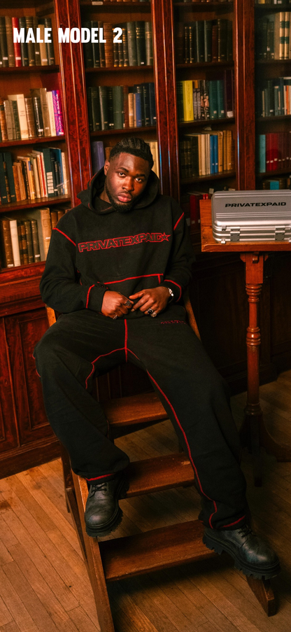 PRIVATEXPAID RED STITCH HOODIE