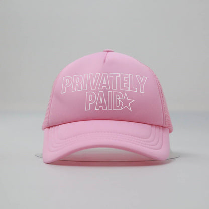 "PRIVATELY PAID” PINK TRUCKER CAP 2.0